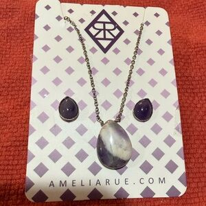 NEW Amethyst Jewelry Set